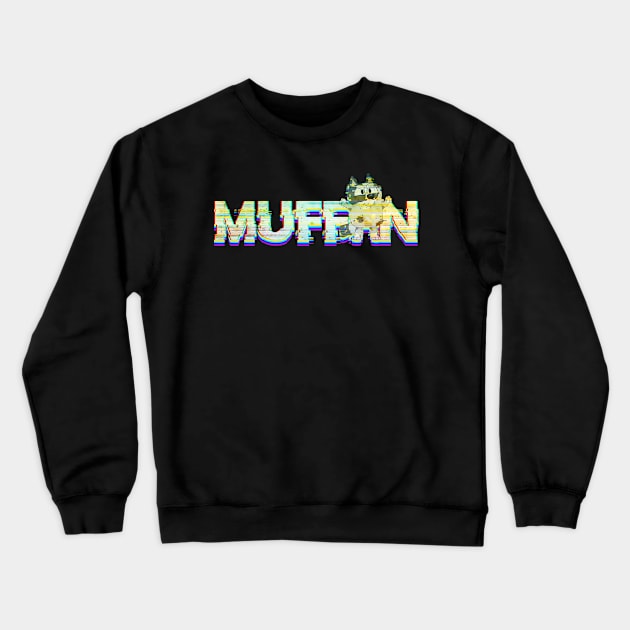 Muffin Glitch Crewneck Sweatshirt by Luba